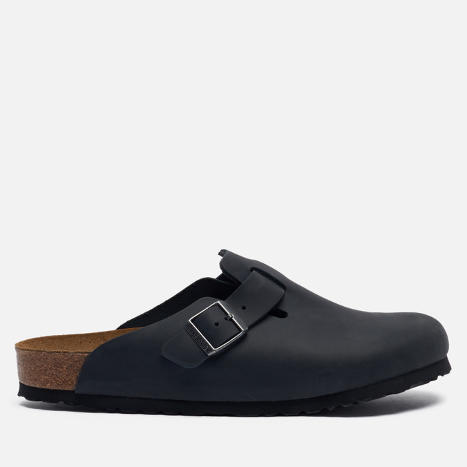 Сабо женские Birkenstock Boston Leather черные 46 EU - купить в Москве,  цены на СберМегаМаркет