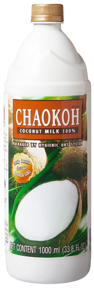 Кокосовое молоко 100% CHAOKOH 1000мл Без сахара, Без консервантов и красителей, Без ГМО