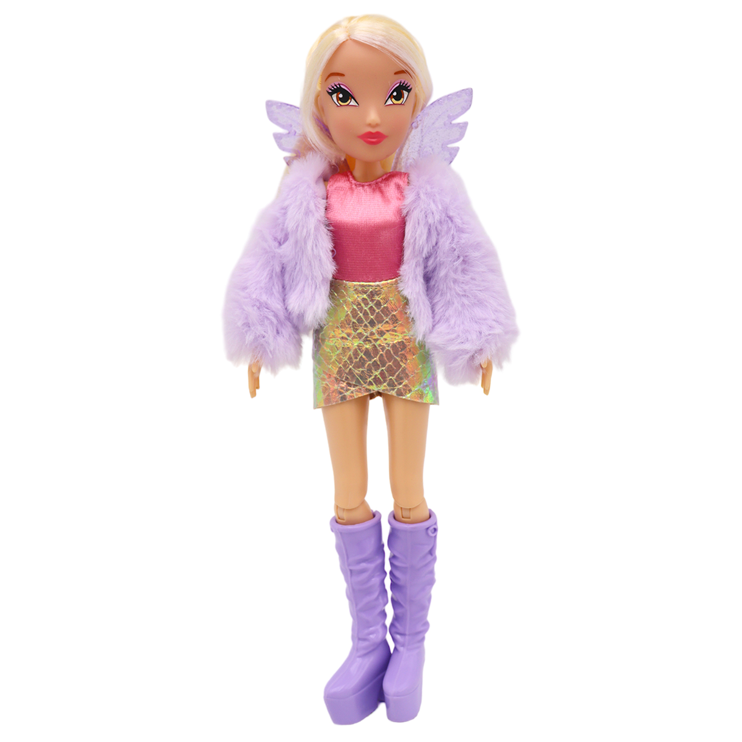 Кукла Winx Club Fashion шарнирная Стелла с крыльями и аксессуарами 6 шт, 24  см, IW01