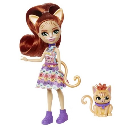 Купить кукла Enchantimals Тарла Табби с котенком HHB91, цены на Мегамаркет
