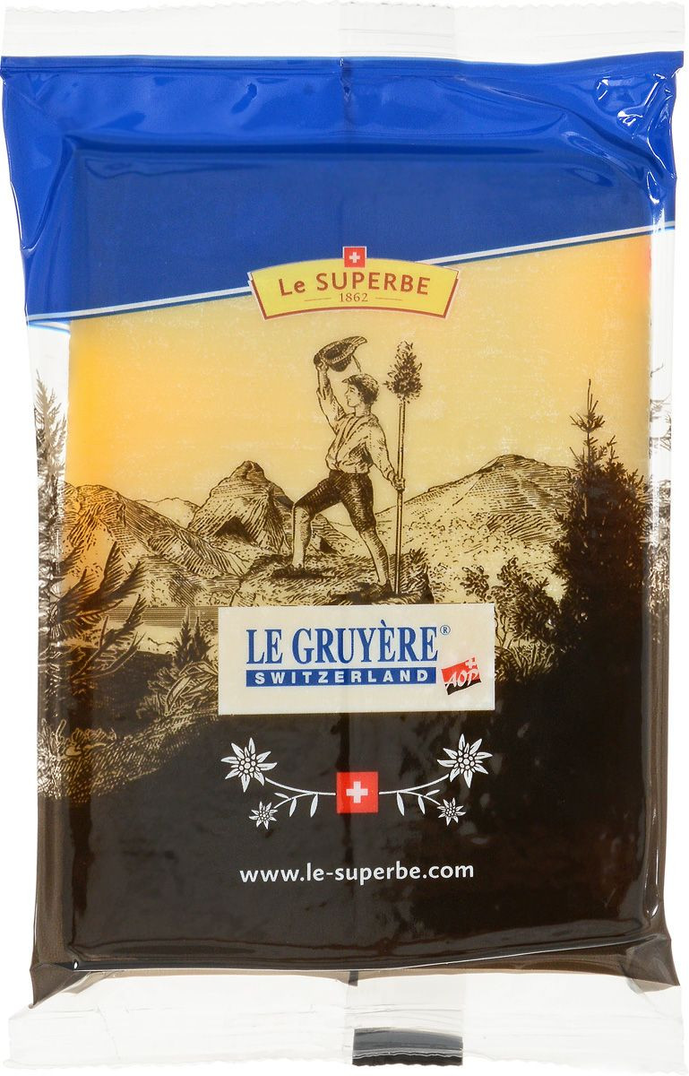 Сыр твердый Le Superbe Le Gruyere 50% 195 г бзмж