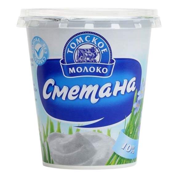 Сметана Томское Молоко 10% 350 г