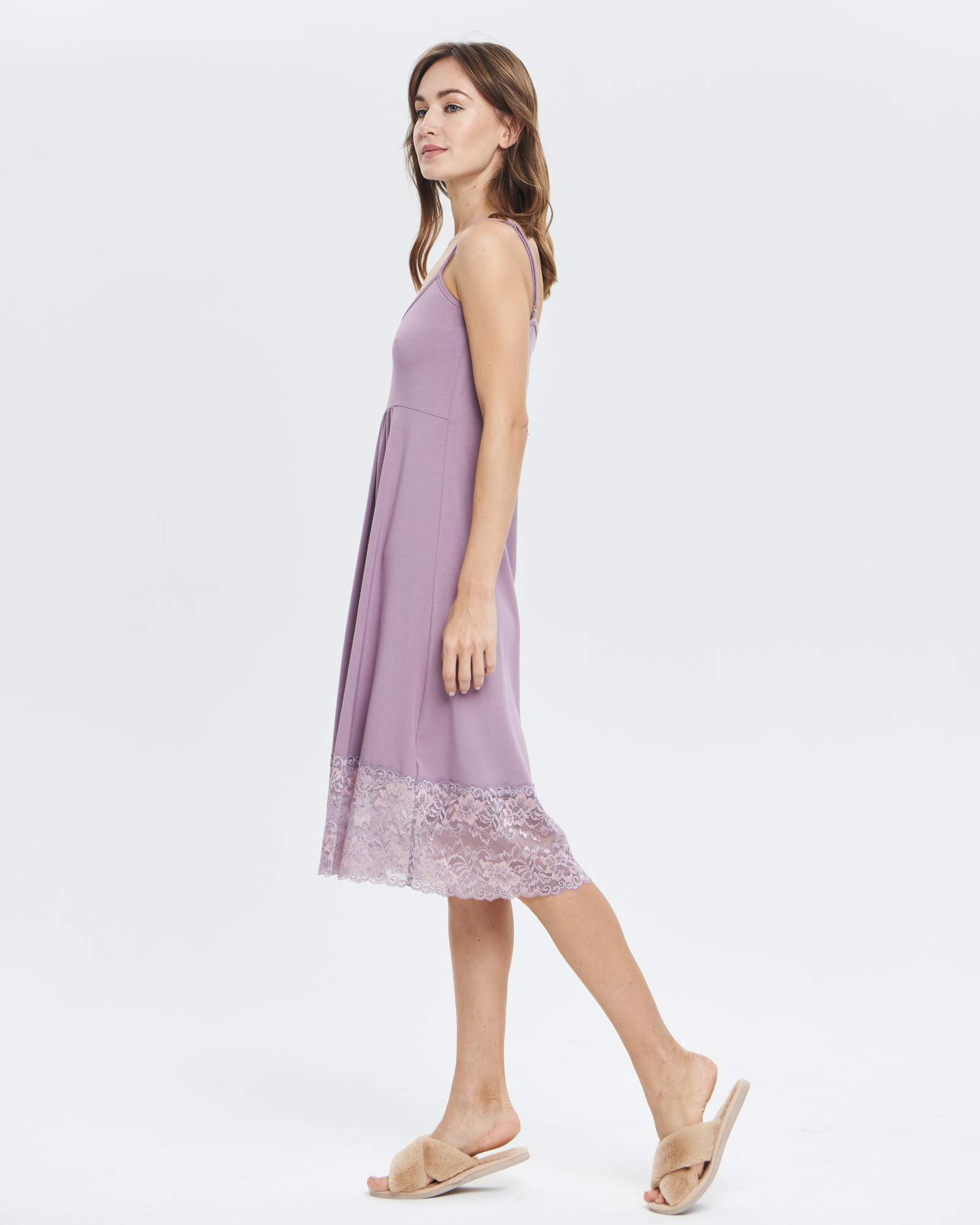 Платье домашнее женское LIOLI PSR200105Blueberries фиолетовое 44 RU