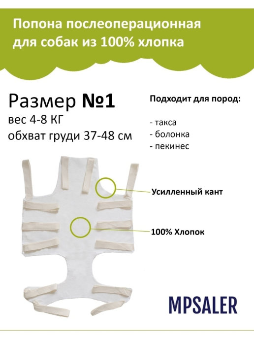Как выглядит попона для собак Медицинская попона для животных Avita Group 37см 1003-1 - отзывы покупателей на 
