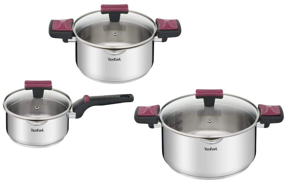 Набор посуды Tefal Cook&Clip G723S674 6 предметов 1,5/2,9/5 л, 16/20/24 см купить в интернет-магазине, цены на Мегамаркет