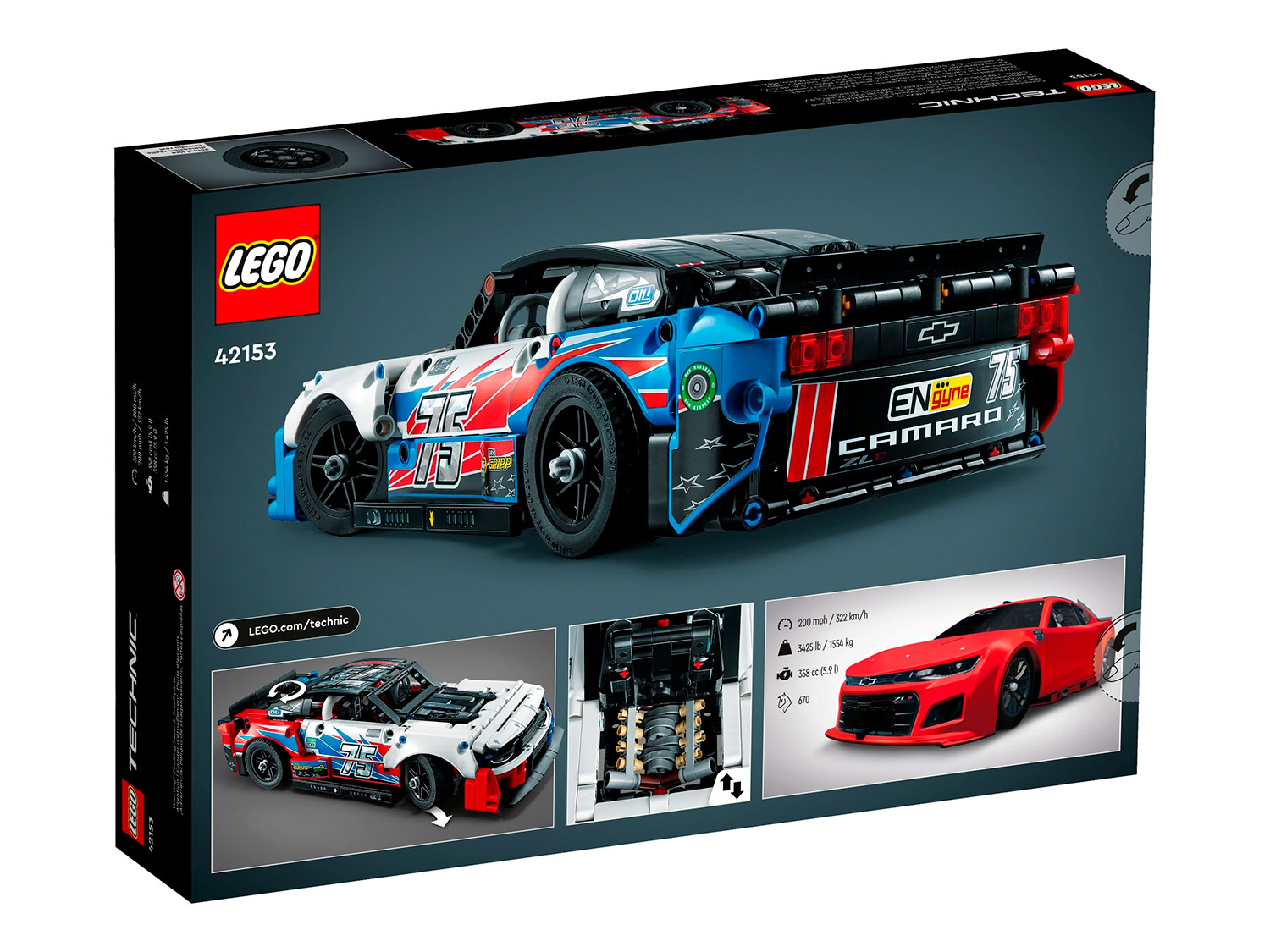 Конструктор LEGO Technic Шевроле Камаро ZL1, 672 деталей, 42153 - купить в  Мегамаркет Москва Томилино, цена на Мегамаркет