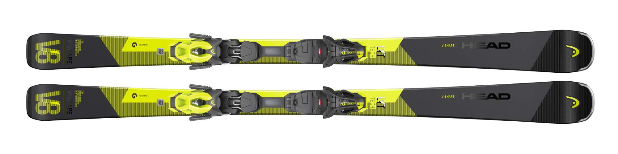 Горные лыжи Head V-Shape V8 LYT-PR + PR 11 GW 2022 black/yellow, 177 см