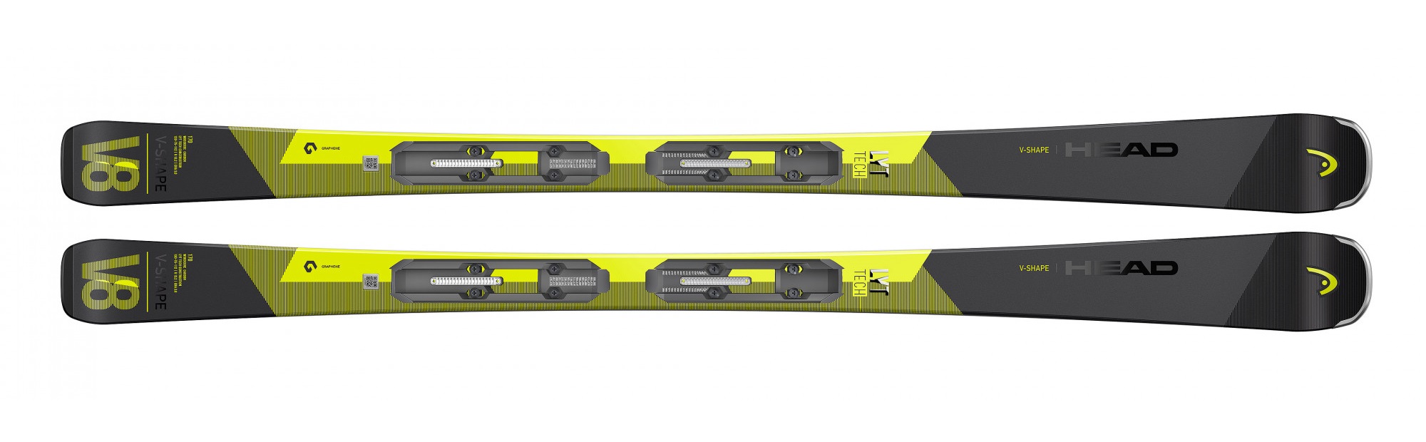 Горные лыжи Head V-Shape V8 LYT-PR + PR 11 GW 2022 black/yellow, 177 см