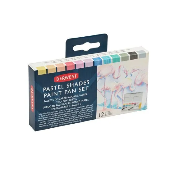красок Derwent Pastel Shades 12 цветов кювета пастельные цвета в пластиковой упаковке