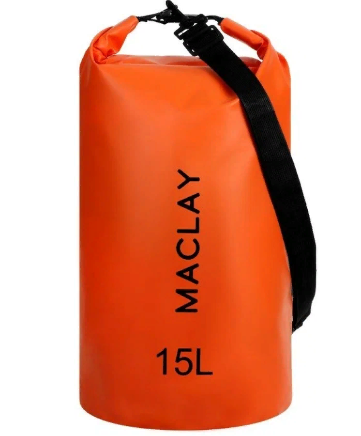 Гермомешок туристический Maclay 15L, 500D, цвет оранжевый - купить в IMPUL