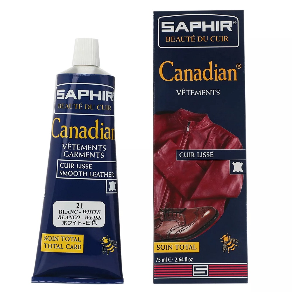 Крем-краска для гладкой кожи Saphir Canadian White (Белый) 75 мл