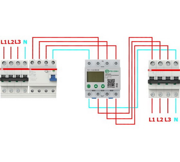 Реле напряжения трехфазное схема подключения