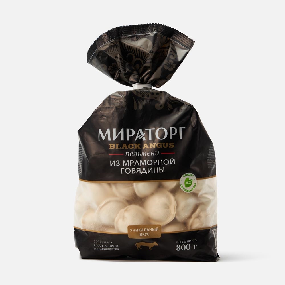 Пельмени Мираторг black angus из мраморной говядины 800 г - купить в Мегамаркет, цена на Мегамаркет