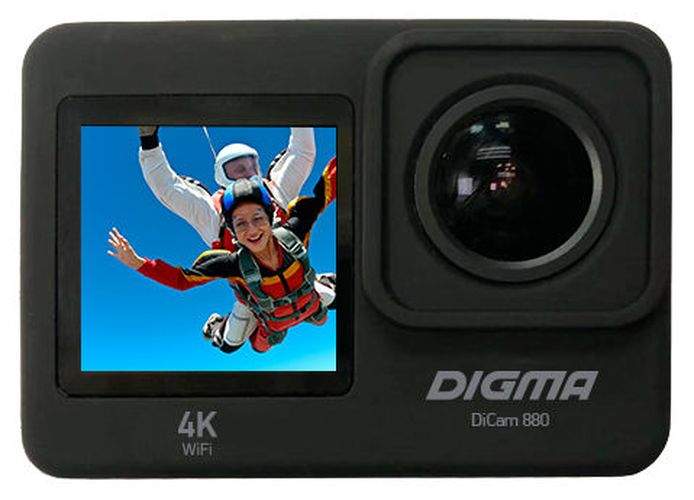 Экшн-камера DIGMA DiCam 880 Black (1511728), купить в Москве, цены в интернет-магазинах на Мегамаркет