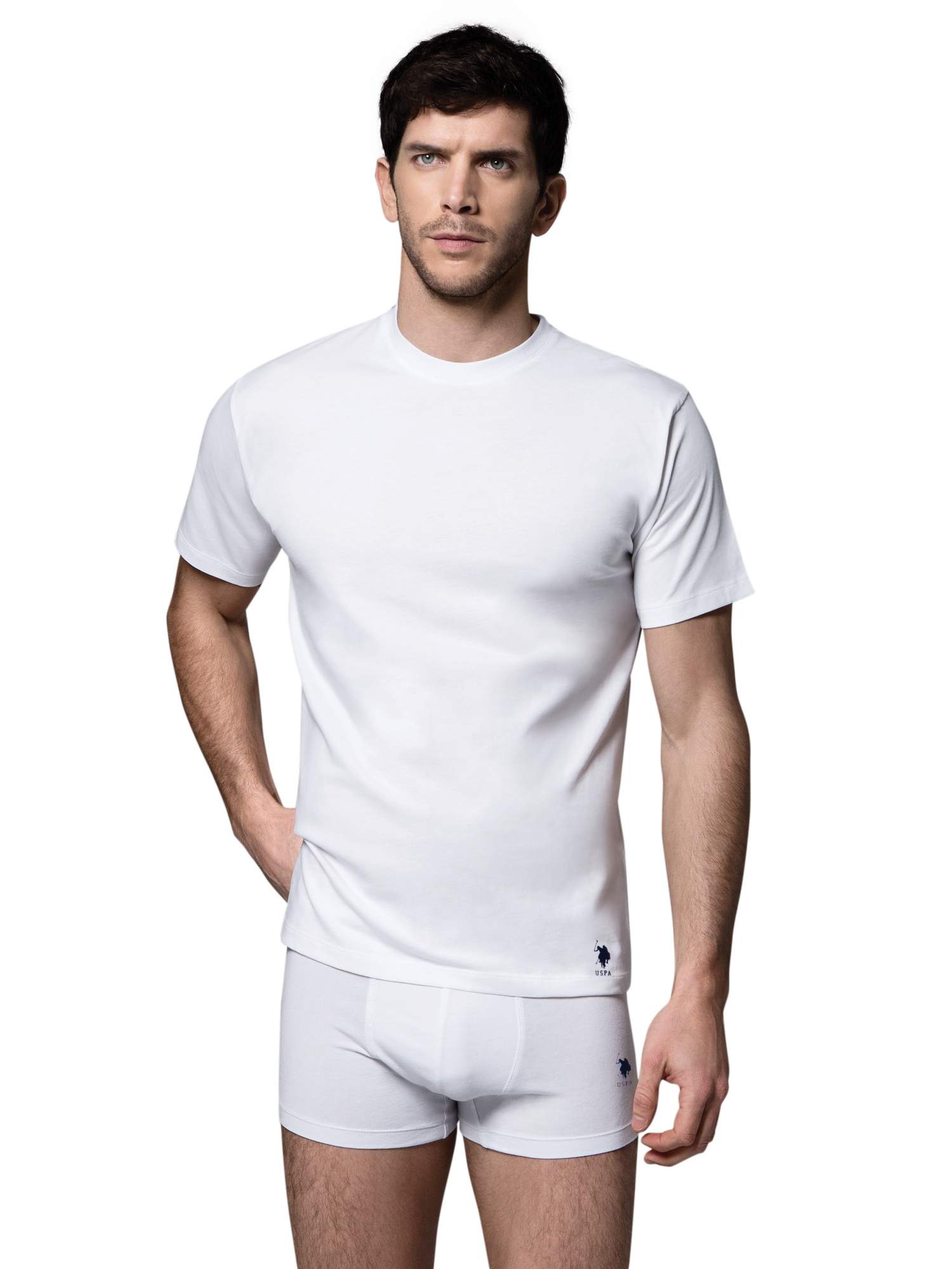 Комплект футболок мужских U.S. POLO Assn. 80196 белых XL