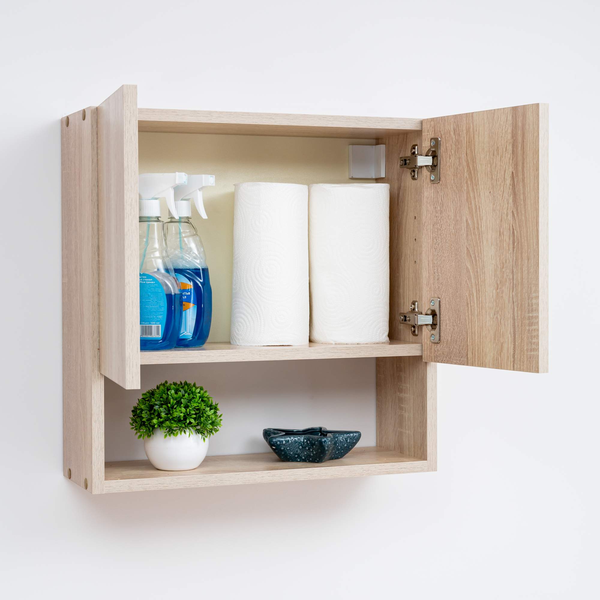 Навесной шкаф без зеркала для ванной комнаты