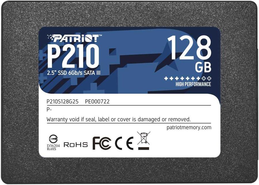 SSD накопитель Patriot Memory P210 2.5" 128 ГБ (P210S128G25) - купить в Ситилинк, цена на Мегамаркет