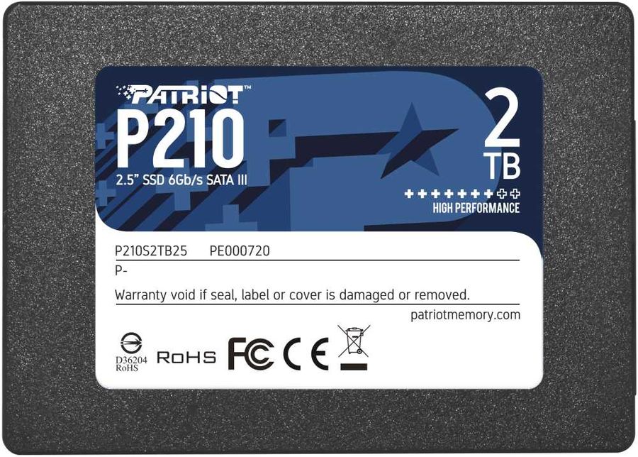 SSD диск PATRIOT P210 2ТБ (P210S2TB25) - купить в Москве, цены в интернет-магазинах Мегамаркет
