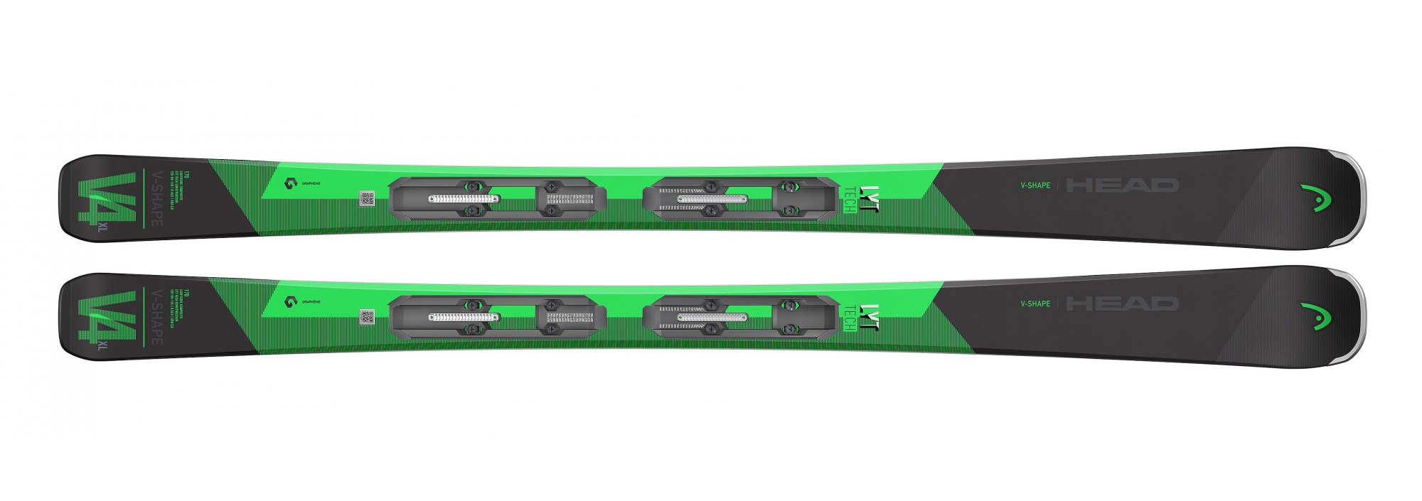 Горные лыжи Head V-Shape V4 XL LYT-PR + PR 11 GW 2022 black/green, 163 см
