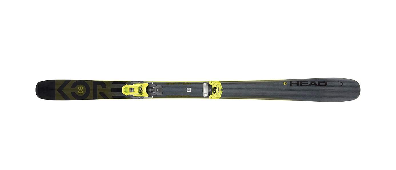 Горные лыжи Head Kore 93 + Attack 14 GW 2022 black/yellow, 177 см