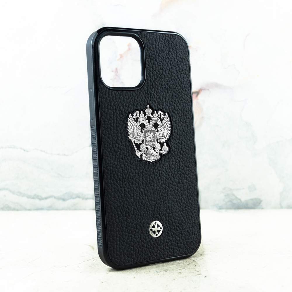 Чехол iPhone 14 Pro - Euphoria Premium Leather Black - Герб РФ - Euphoria HM  Premium - характеристики и описание на Мегамаркет