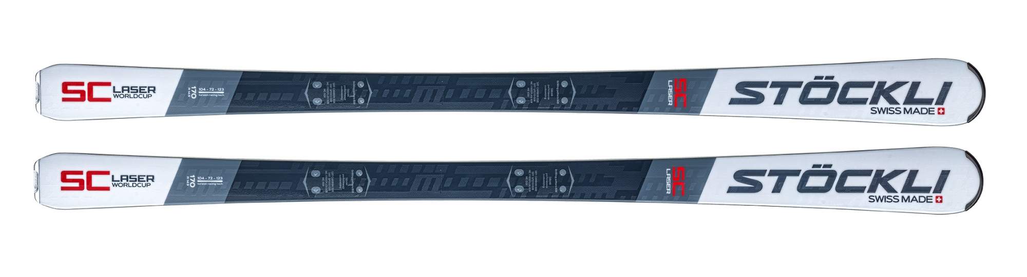 Горные лыжи Stockli Laser SC + MC 11 2022 grey/white, 156 см