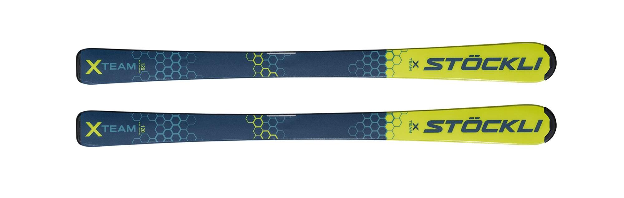 Горные лыжи Stockli X-Team + L6 J70 2022 blue/yellow, 130 см