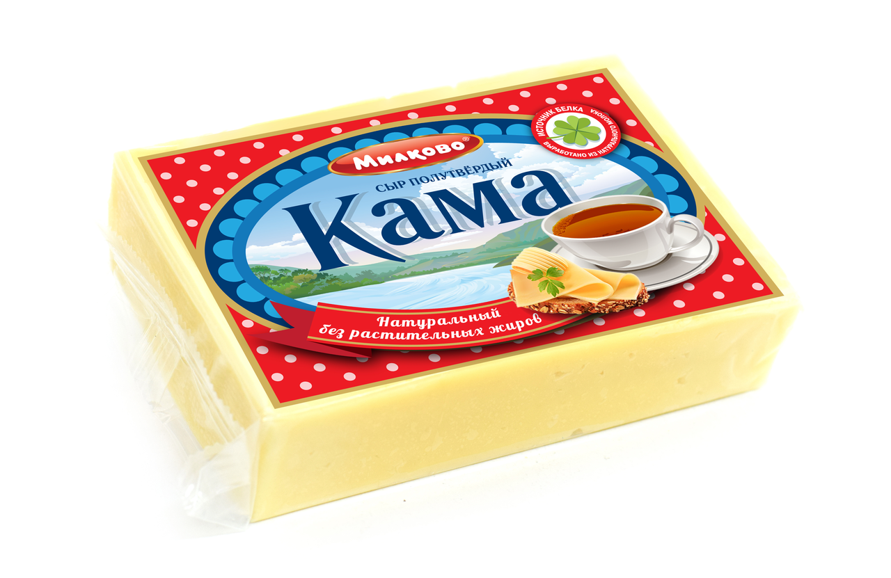 Сыр полутвердый Милково Кама 45% бзмж 200 г