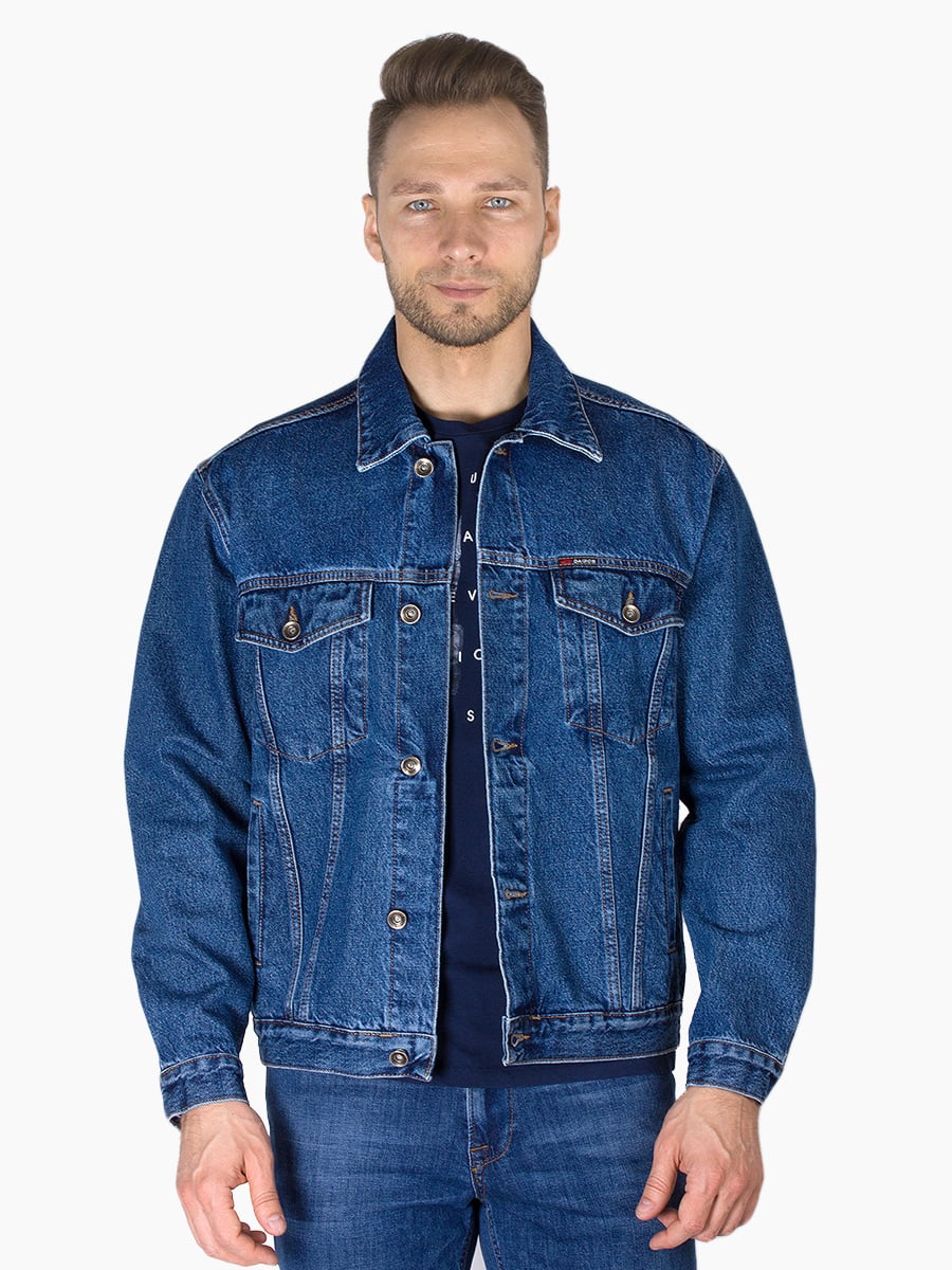 Джинсовая куртка мужская Dairos GD5060105 синяя L - купить в DAIROS, цена на Мегамаркет