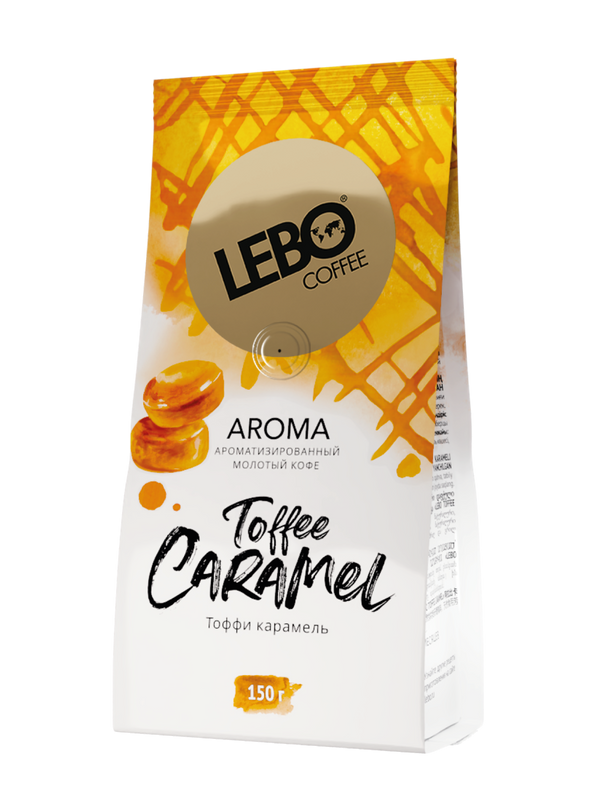 Купить кофе натуральный Lebo Aroma Toffee Caramel молотый, арабика, Тоффи карамель, 150 г, цены на Мегамаркет | Артикул: 100036359345