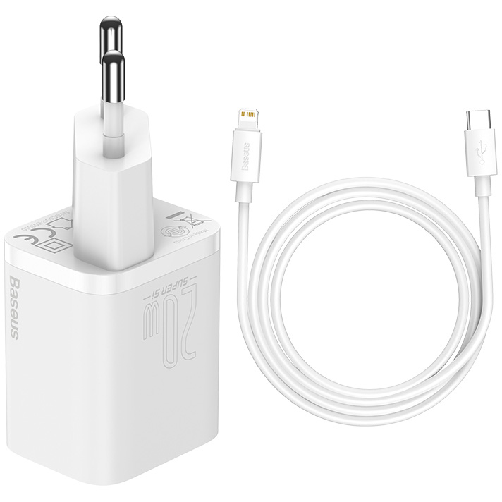 Сетевое ЗУ PD 3.0+QC 3.0 USB Type-C Baseus Super Si Quick Charger 1C - Белое (TZCCSUP-B02) - купить в ElectroVerse, цена на Мегамаркет