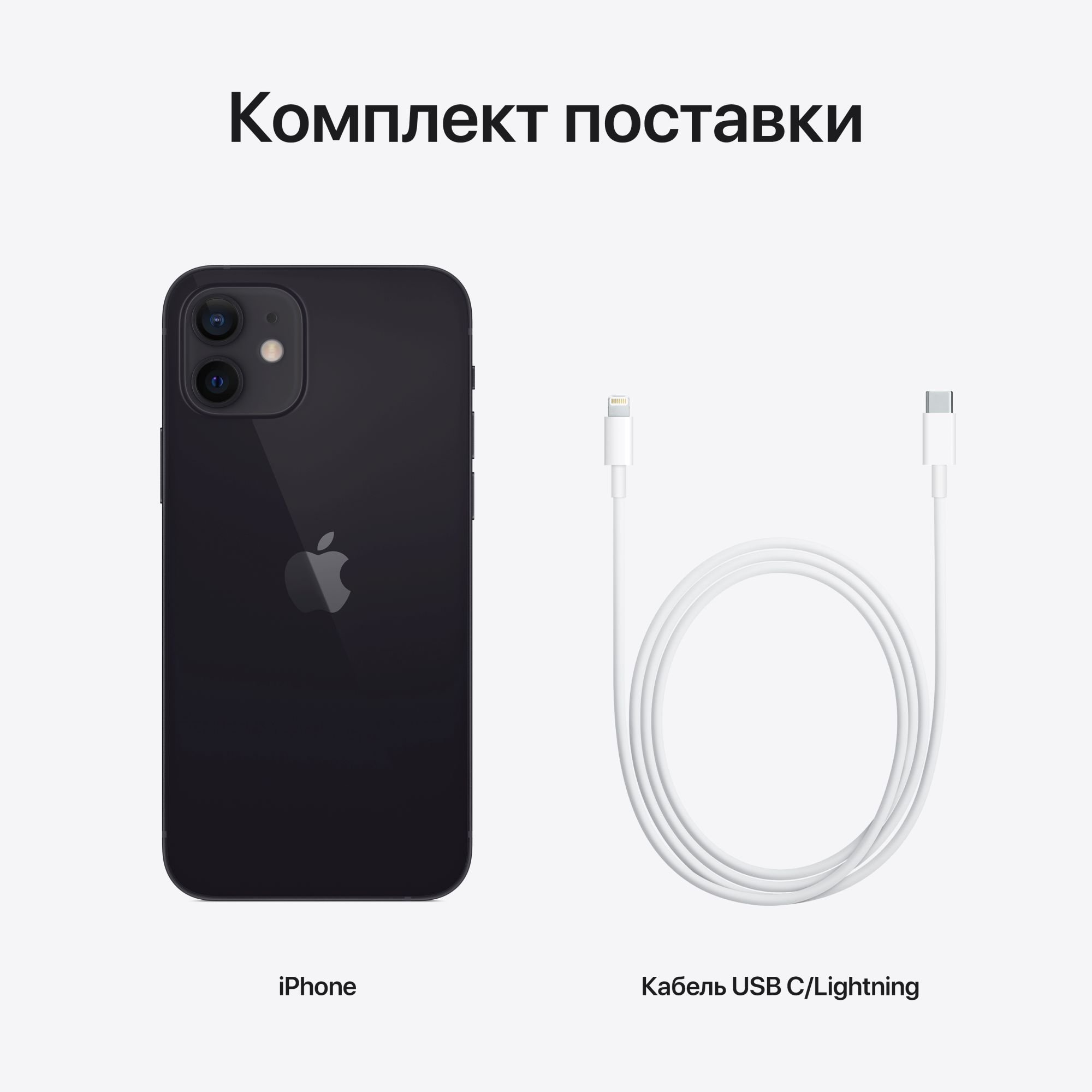 Смартфон Apple iPhone 12 64GB Black (MGF43LL/A), купить в Москве
