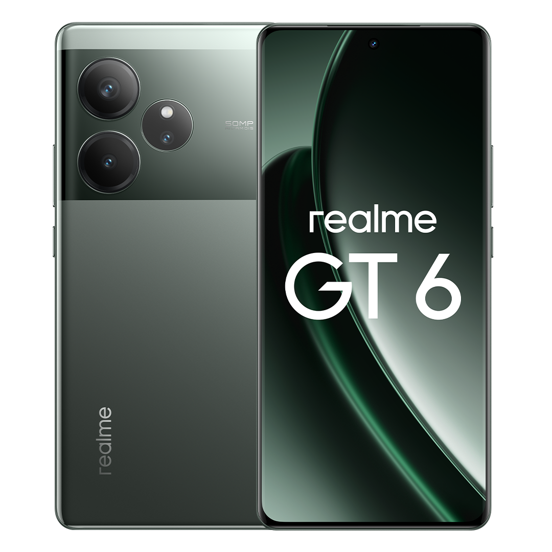 Смартфон Realme RMX3851 GT6 12/256 Gb зелёный, купить в Москве, цены в интернет-магазинах на Мегамаркет