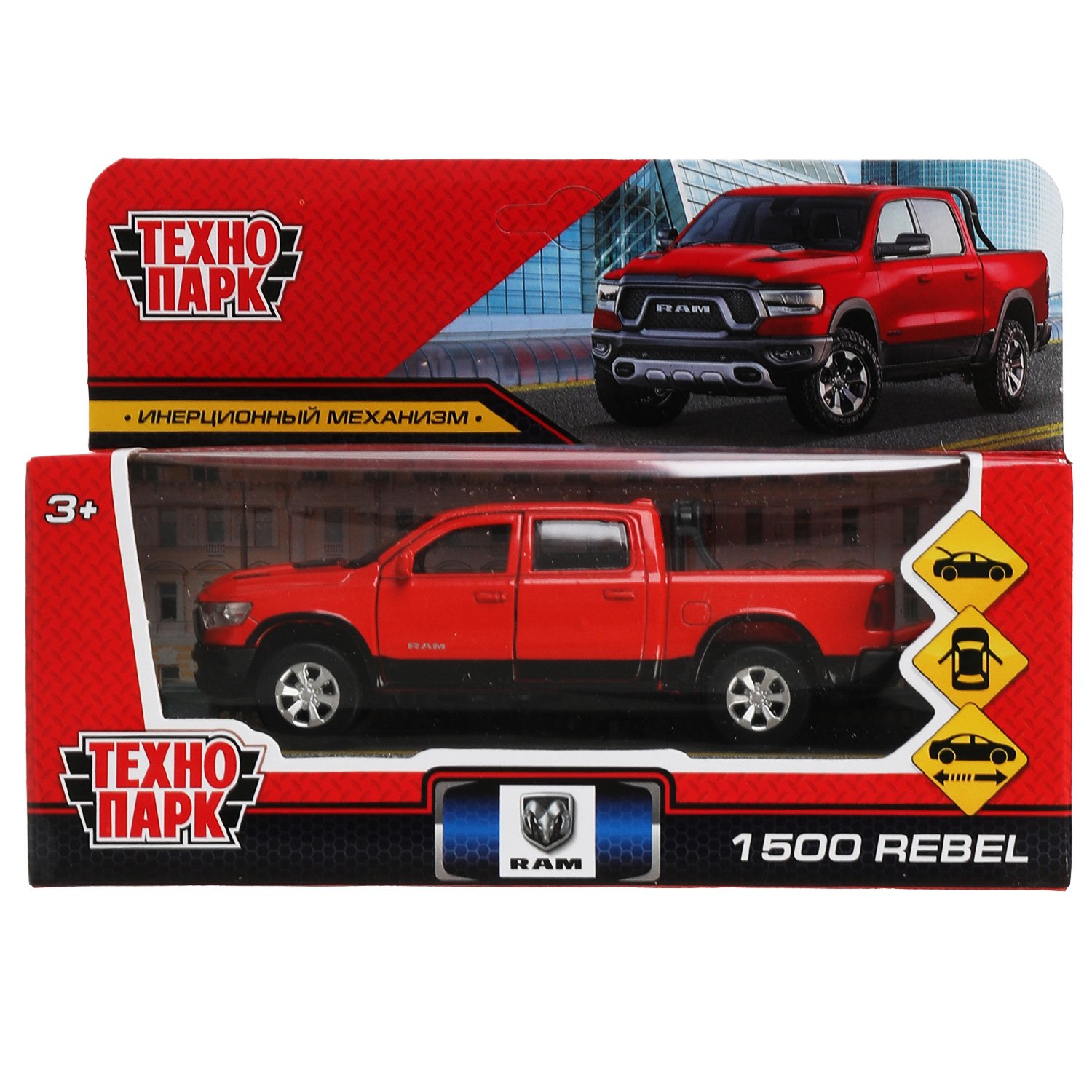 Купить технопарк Машина Dodge RAM 1500 Rebel матовый 13 см черный металл  RAM1500-13MAT-BK с 3 лет, цены на Мегамаркет