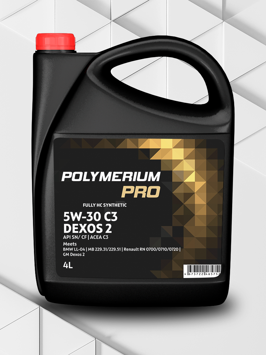 Моторное масло POLYMERIUM PRO 5W-30 C3 Dexos2 SN 4L - купить в Москве, цены на Мегамаркет