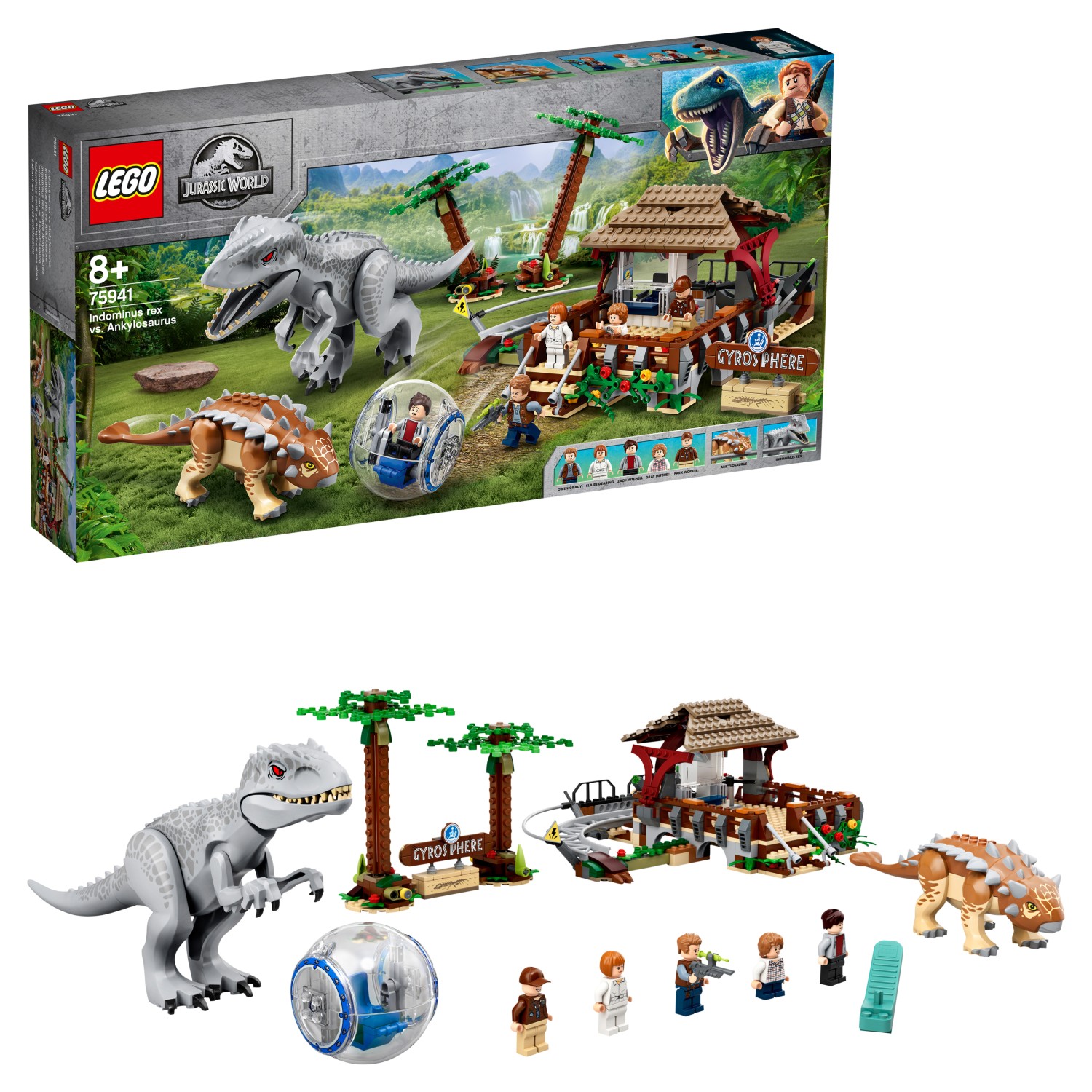 Купить конструктор LEGO LEGO® Jurassic World 75941 Индоминус-рекс против анкилозавра, цены на Мегамаркет | Артикул: 100027743620