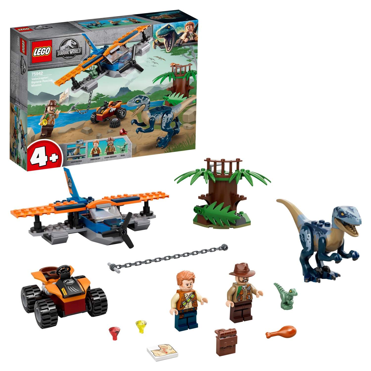 Купить конструктор LEGO LEGO® Jurassic World 75942 Велоцираптор: спасение на биплане, цены на Мегамаркет | Артикул: 100027743621