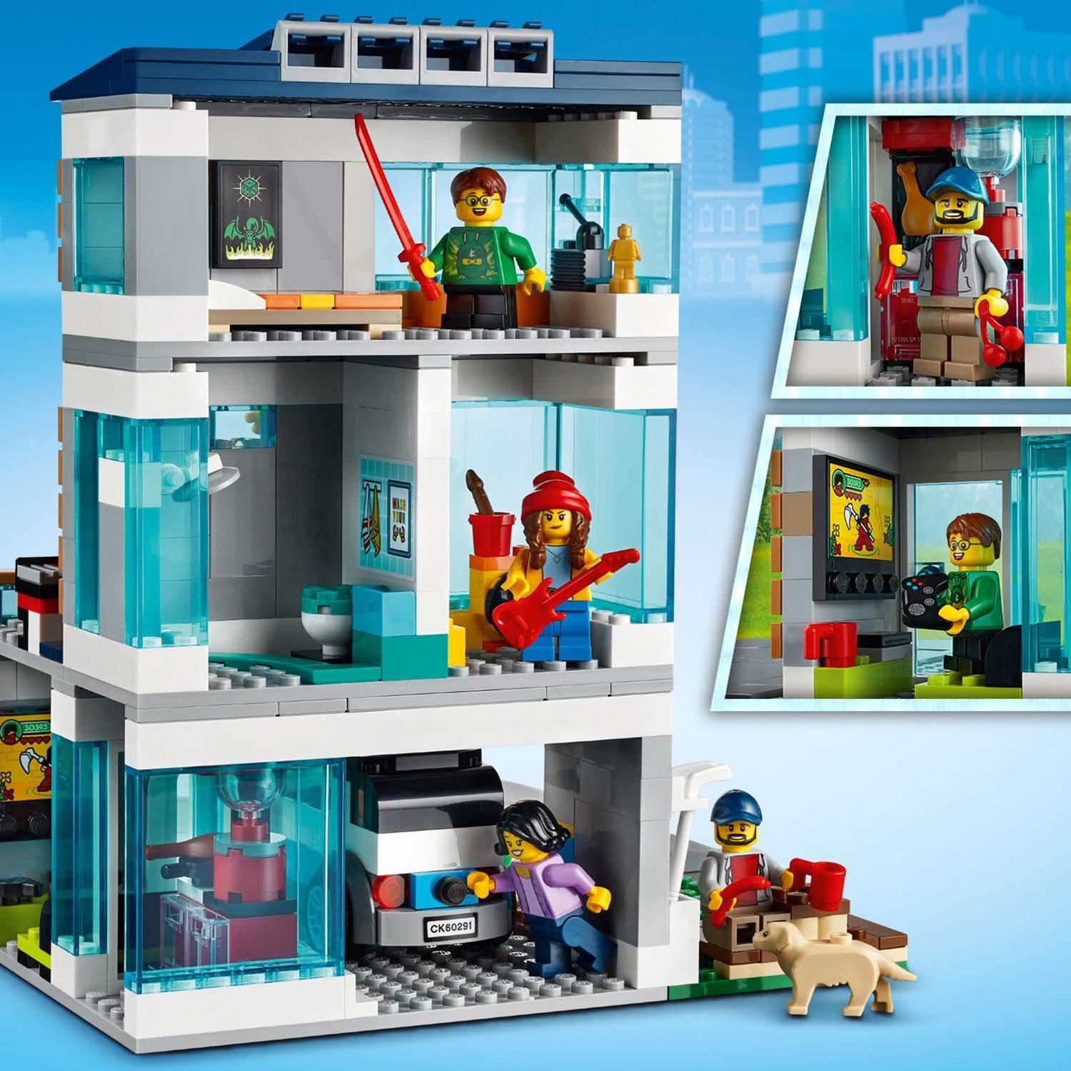 Купить конструктор LEGO City Community 60291 Современный дом для семьи,  цены на Мегамаркет | Артикул: 100027743656