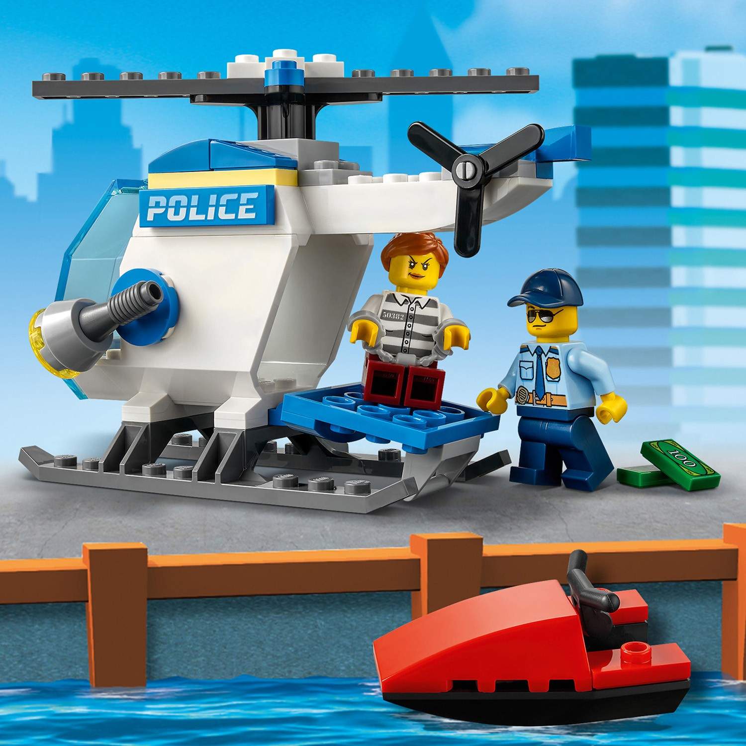 Инструкции по сборке LEGO 4+ Конструктор Полицейский вертолёт 60275
