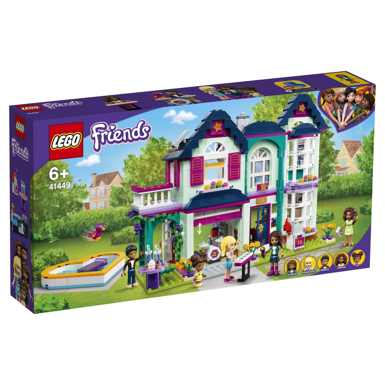 Отзывы о конструктор LEGO Friends 41449 Дом семьи Андреа - отзывы  покупателей на Мегамаркет | конструкторы LEGO 41449 - 100027743712