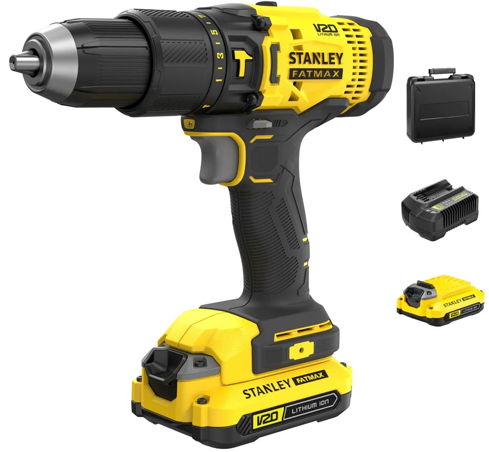 Большой стэнли. Гайковерт Stanley FATMAX 18v. Дрель-шуруповерт Stanley FATMAX scd708d2k. Шуруповёрт аккумуляторный Stanley 18v. Винтоверт Stanley FATMAX v20.