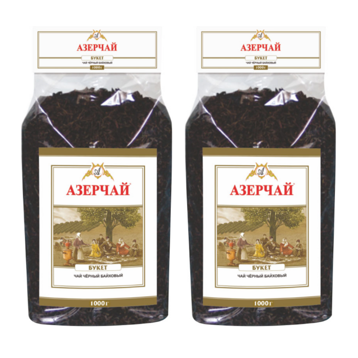 Чай черный Азерчай Букет, 2 упаковки по 1000 грамм - купить в tea2day, цена на Мегамаркет