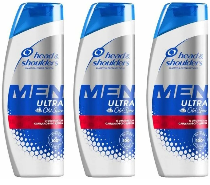 Купить шампунь Head & Shoulders Old Spice против перхоти 3х400 мл, цены на Мегамаркет | Артикул: 100052793726