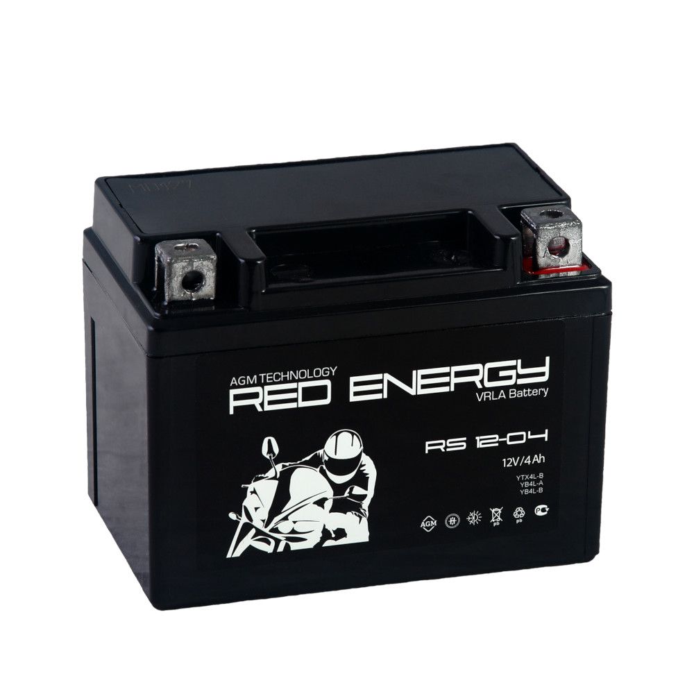 Аккумулятор Red Energy RS-1204 для мототехники (12В, 4Ач / 12V, 4Ah / стартерный ток 60А) - купить в Москве, цены на Мегамаркет