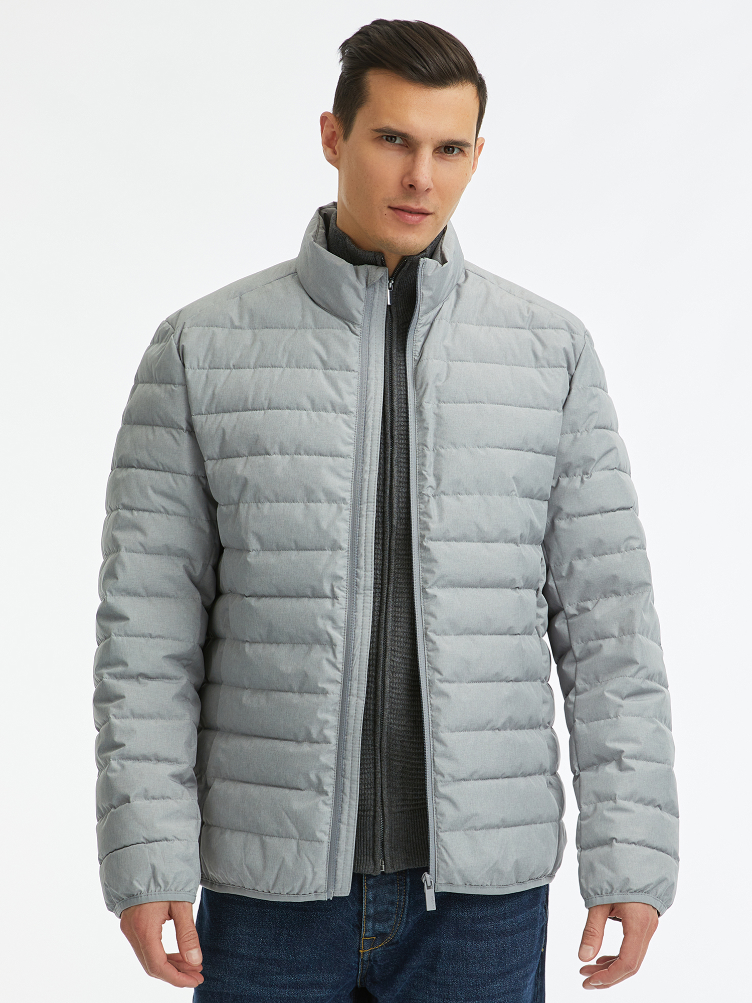 Куртка мужская oodji 1B121002M-1 серая XL - купить в Москве, цены на Мегамаркет | 100067047571