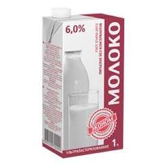 Молоко Эконом ультрапастеризованное 6% 1 л