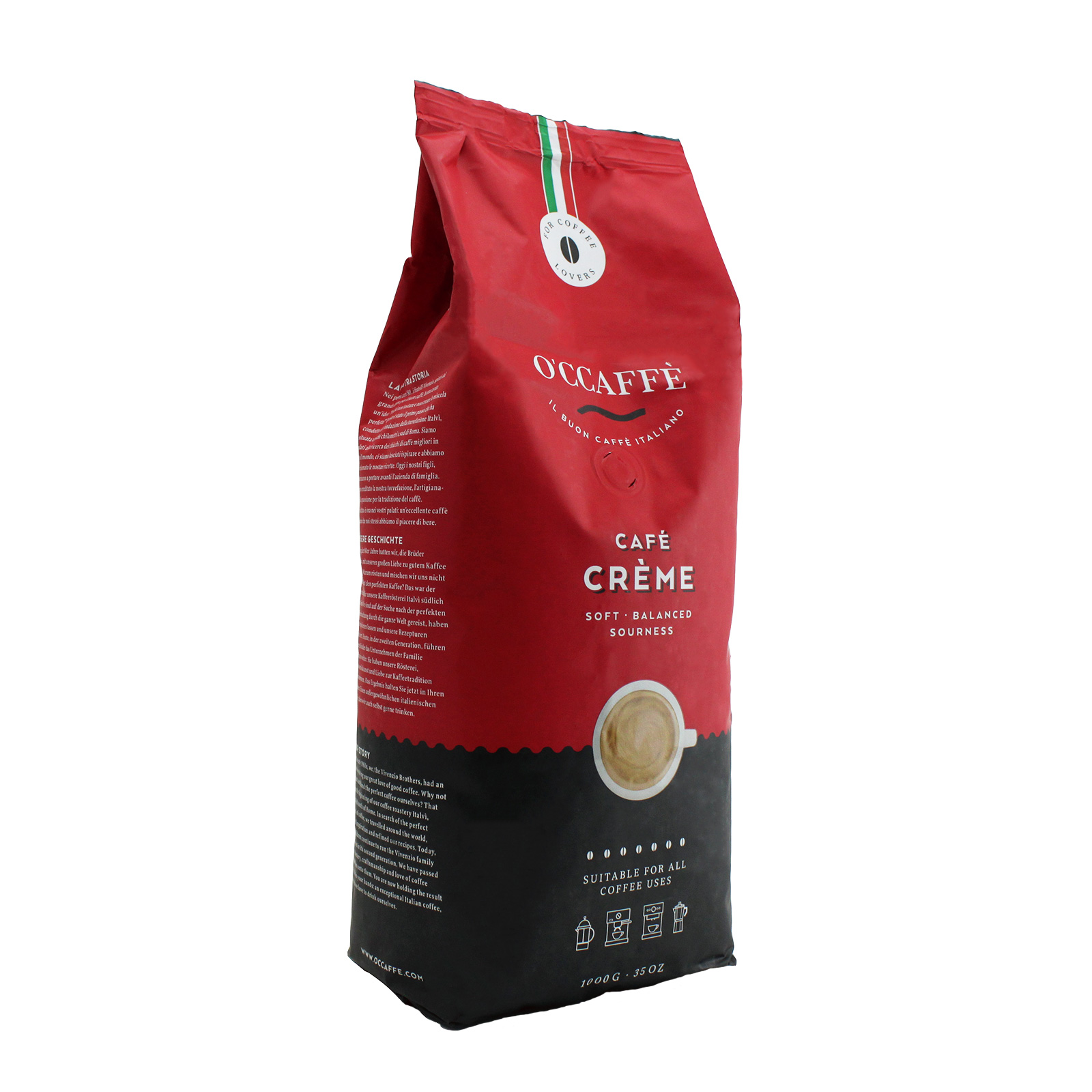 Кофе в зернах упаковка 1 кг. Cafe Creme кофе