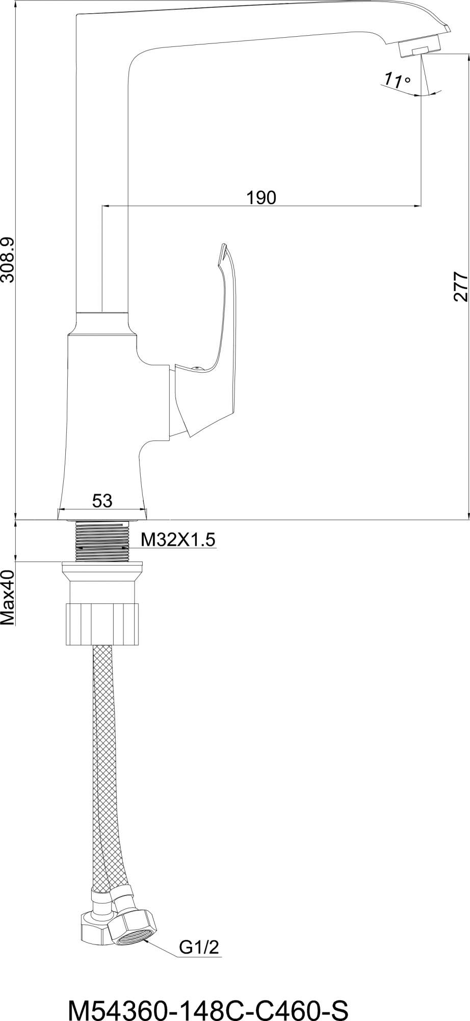 Смеситель для кухни maxonor mn4321