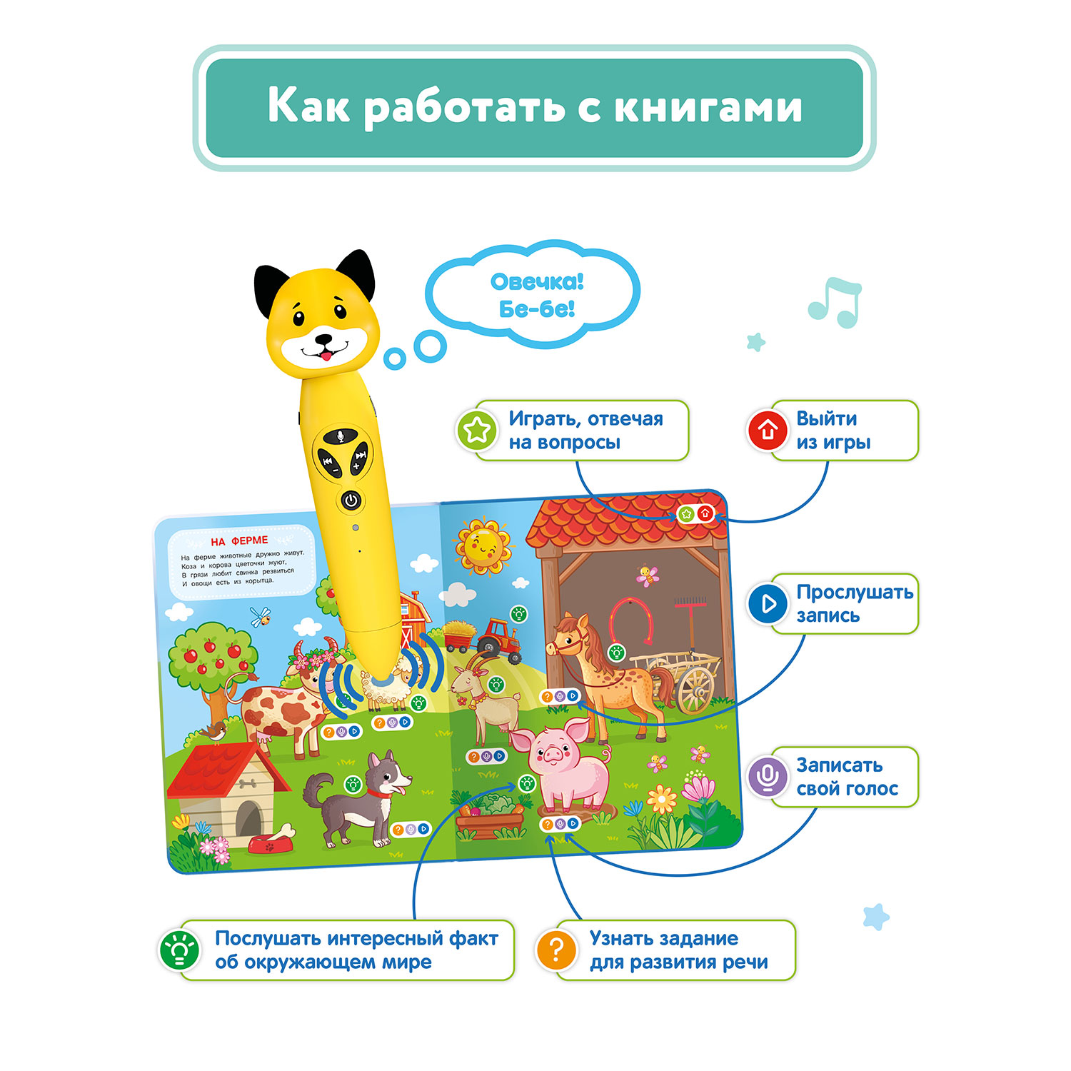 Игрушка BertToys логопедическая Собачка Буля + 2 Книги - Моя Азбука и  Животные – купить в Москве, цены в интернет-магазинах на Мегамаркет