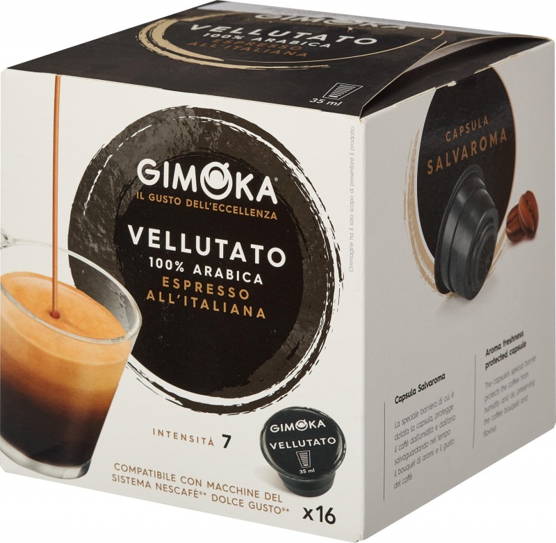 Кофе в капсулах Gimoka Dolce Gusto Espresso Velluato, 16кап/уп